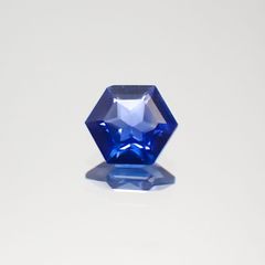 ◇ヘキサゴンカット◇サファイアSA(宝石名サファイア) マダガスカル産 0.23ct 識別済[210611053]3.6×3.5mm前後