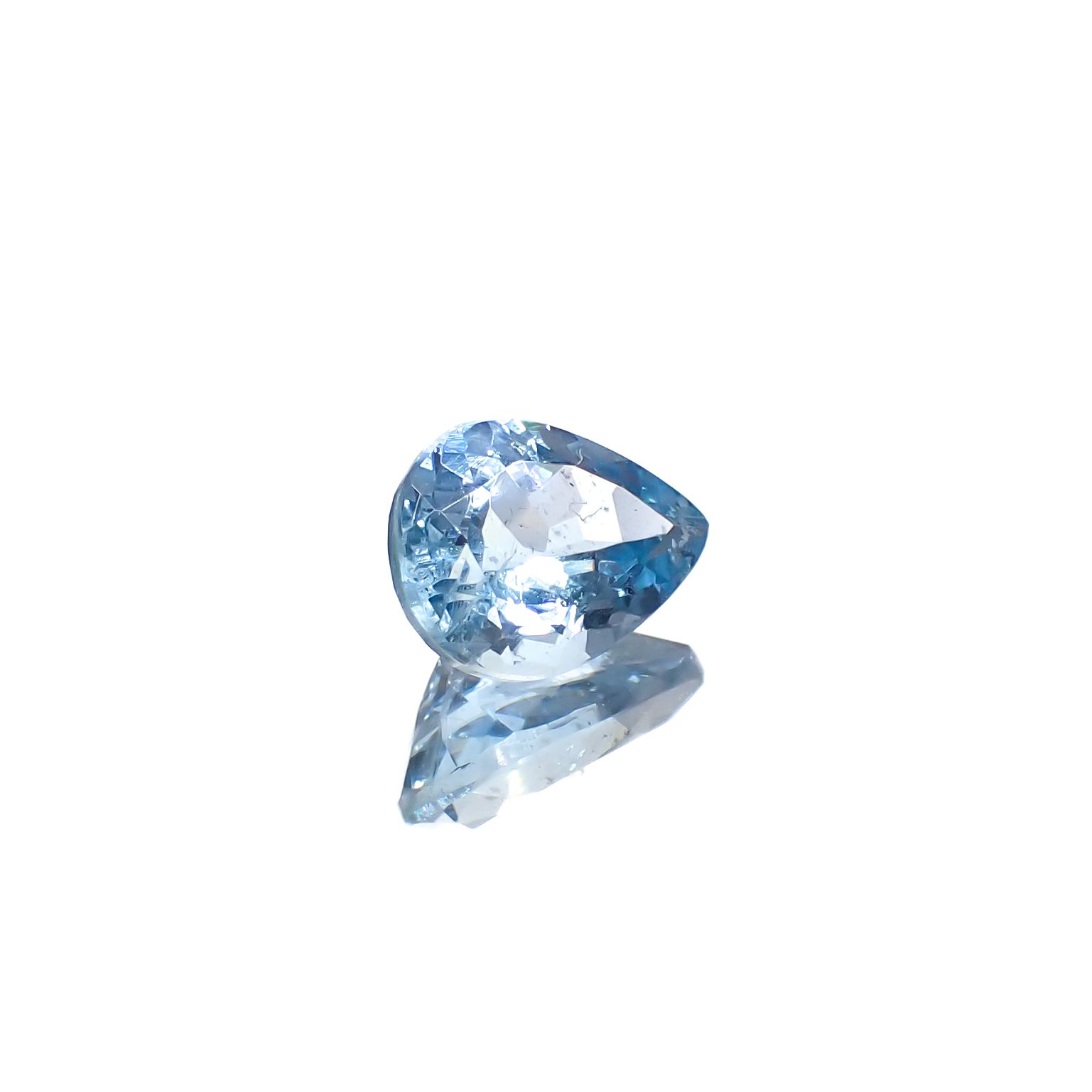 アクアマリン サンタマリアカラー マダガスカル産 0.97ct[240326968]7.8x5.8mm前後