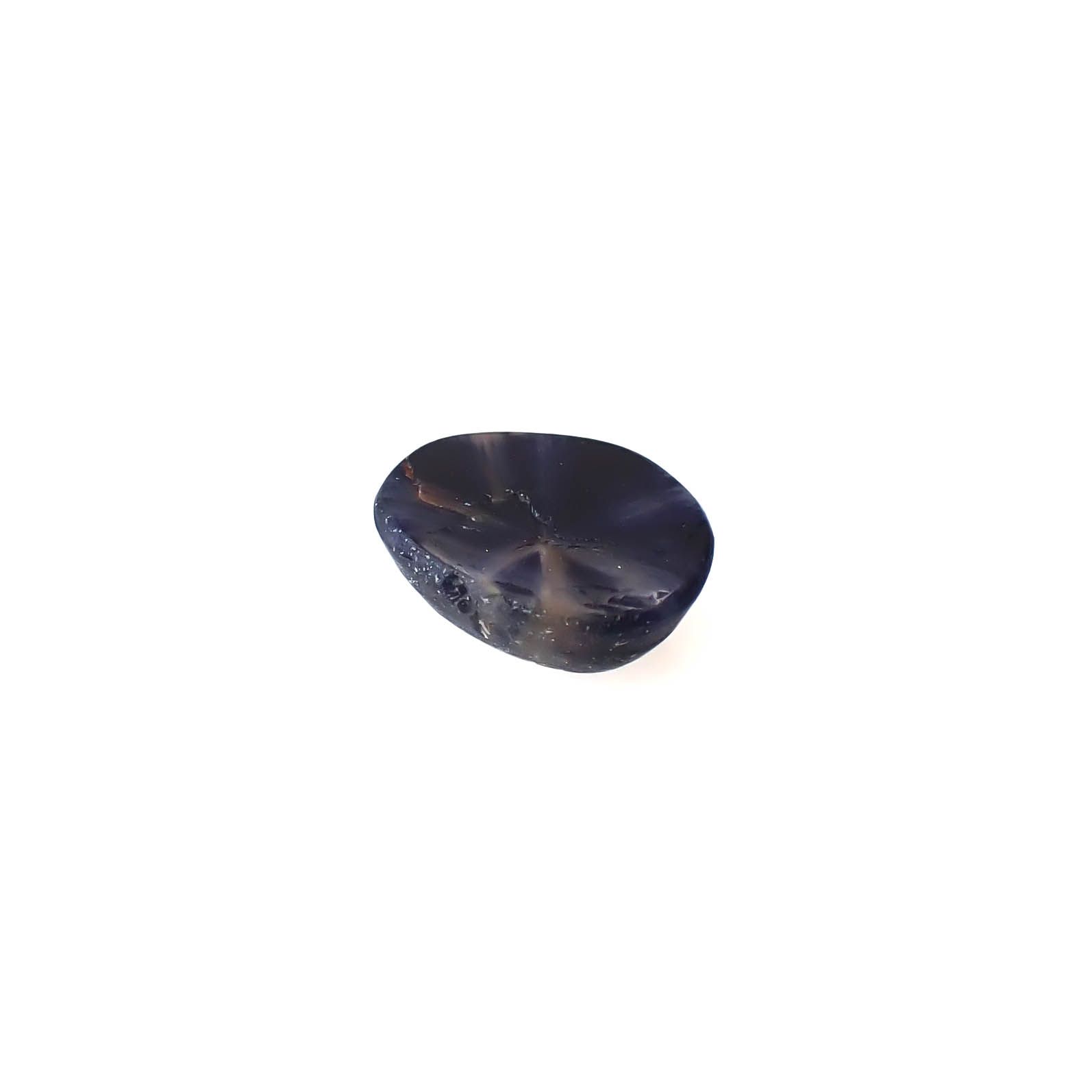 トラピッチェサファイア 原石スライス磨き ビルマ産 0.79ct [250430190]6x4.8mm前後
