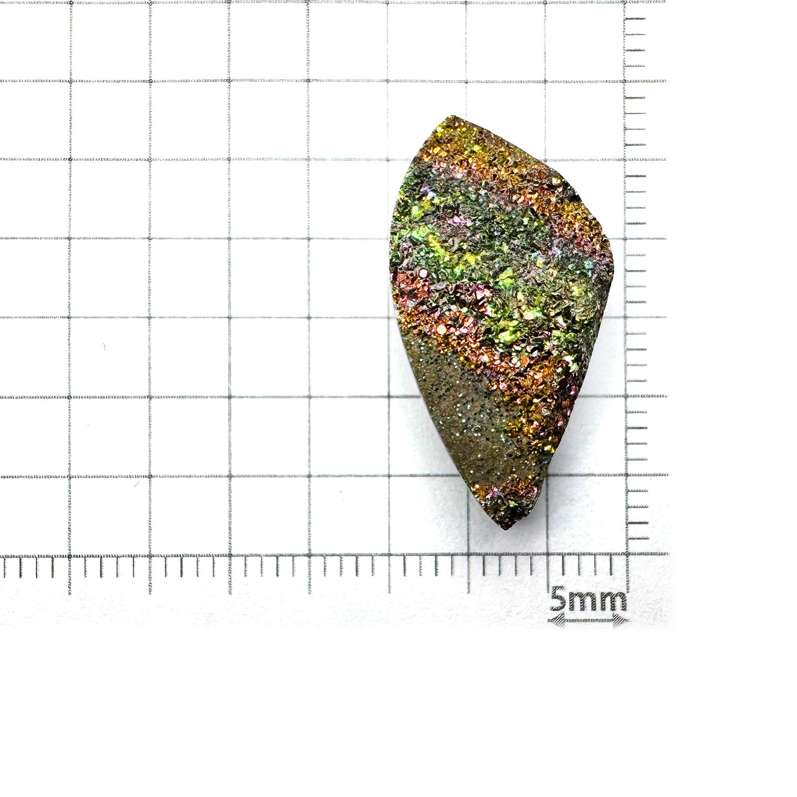 ◇フリーフォーム◇レインボーパイライト 原石 ロシア産 14.69ct[240326428]24.5x12.9mm前後