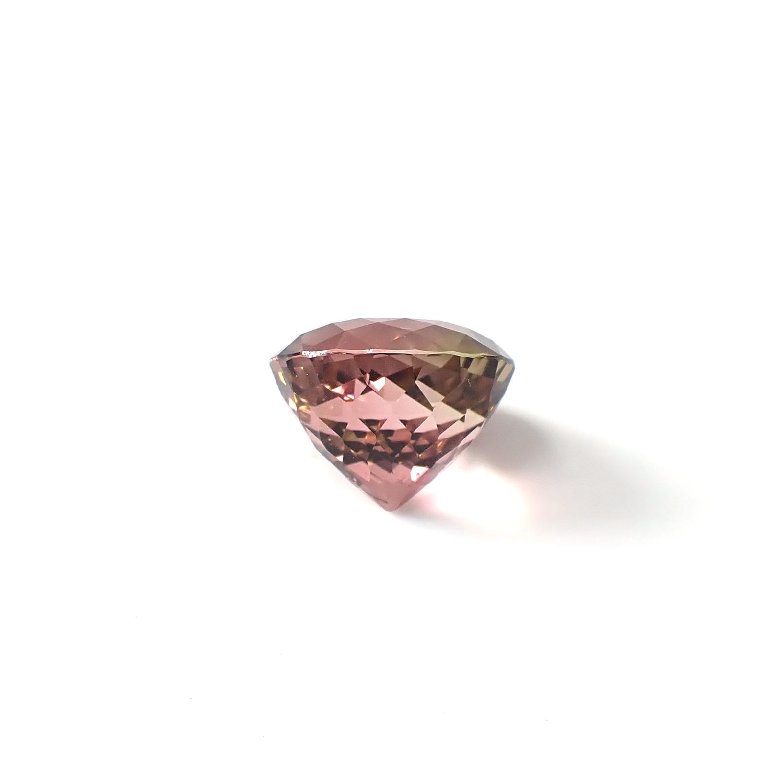 バイカラートルマリン(宝石名バイカラー・トルマリン)ブラジル産 11.741ct ソ付(彩珠)[250931151]13.8x13.6mm前後