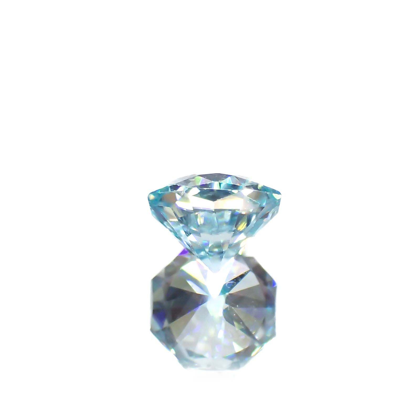 ◇オクタゴンカット◇アイスブルージルコン(宝石名ジルコン)カンボジア産 0.77ct 識別済[220716827]4.9x4.9mm前後