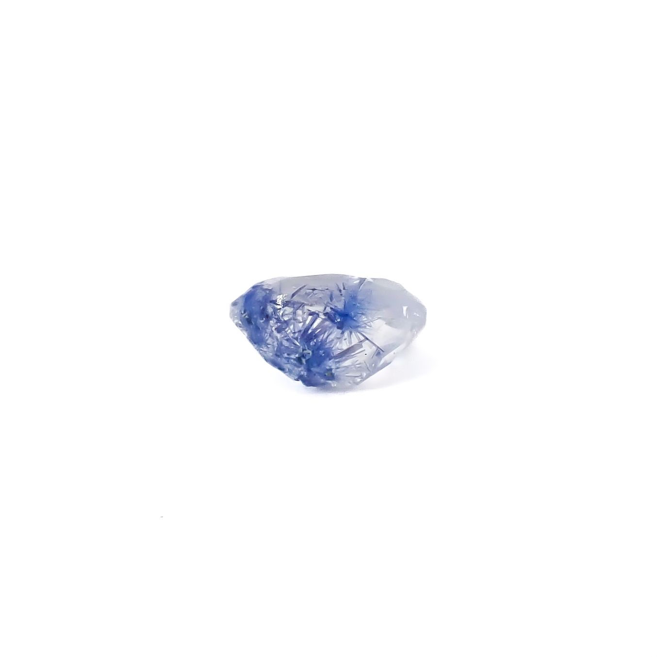 デュモルチェライトインクォーツ ブラジル産 0.83ct / 7.1x4.9mm前後 [260331849]