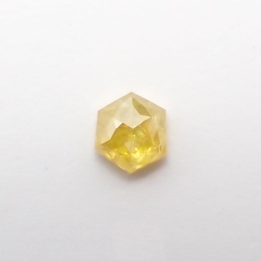 ◇ヘキサゴンアンティークカット◇イエローダイヤモンド ルース 0.07ct[210611065]2.5×2.4mm前後