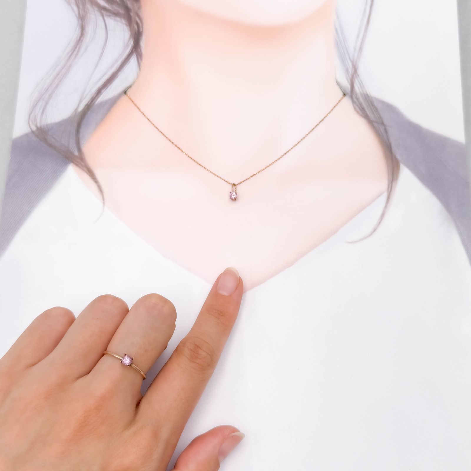 ◇ペアセット◇ピンクスピネル タンザニア産 0.39ct(2pcs合計) [250730791]3.4x3.4mm前後