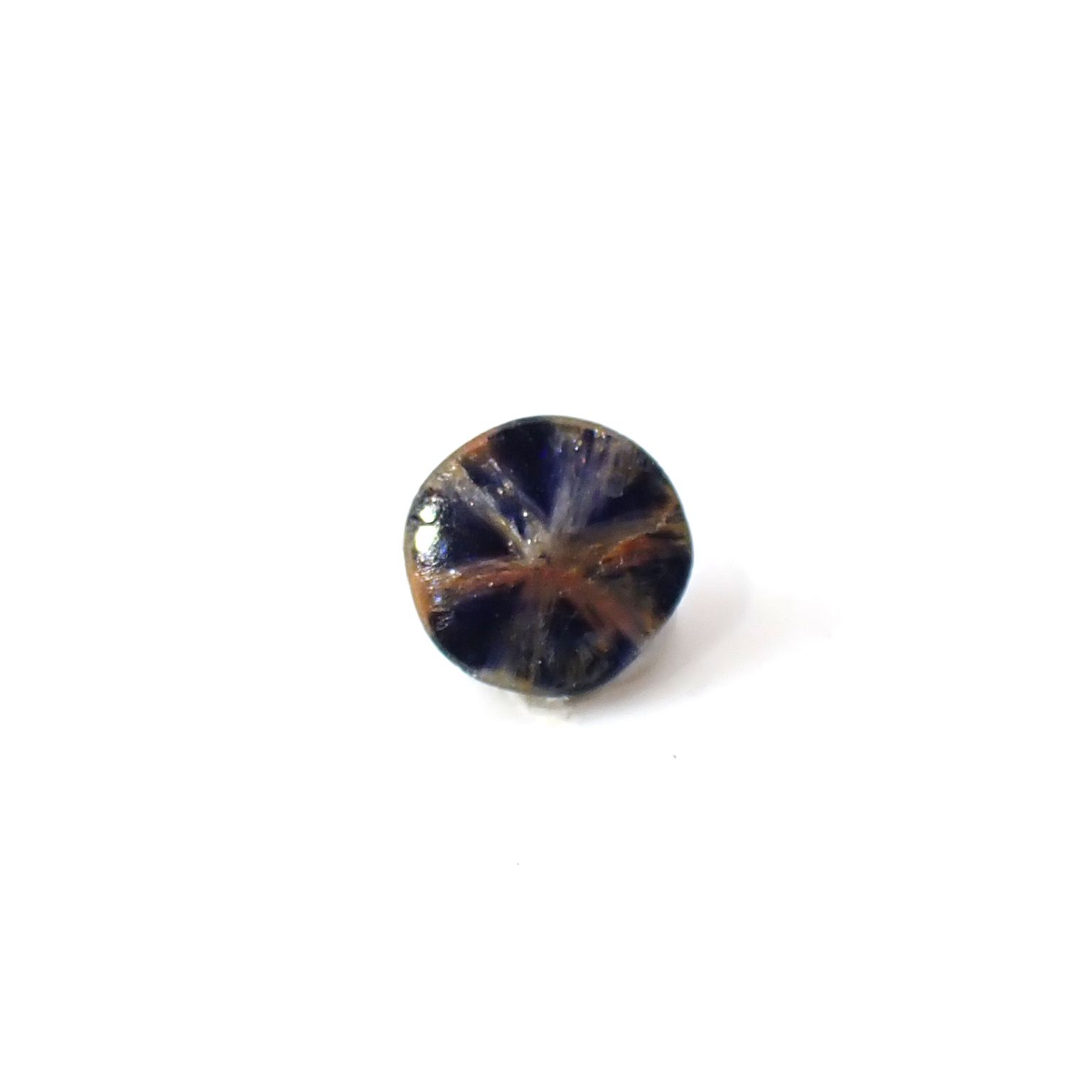 トラピッチェサファイア 原石スライス磨き ビルマ産 0.40ct [250830984]4.9x4.7mm前後