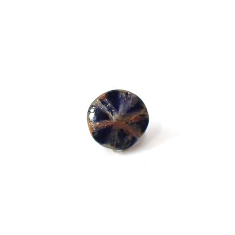 トラピッチェサファイア 原石スライス磨き ビルマ産 0.40ct [250830984]4.9x4.7mm前後