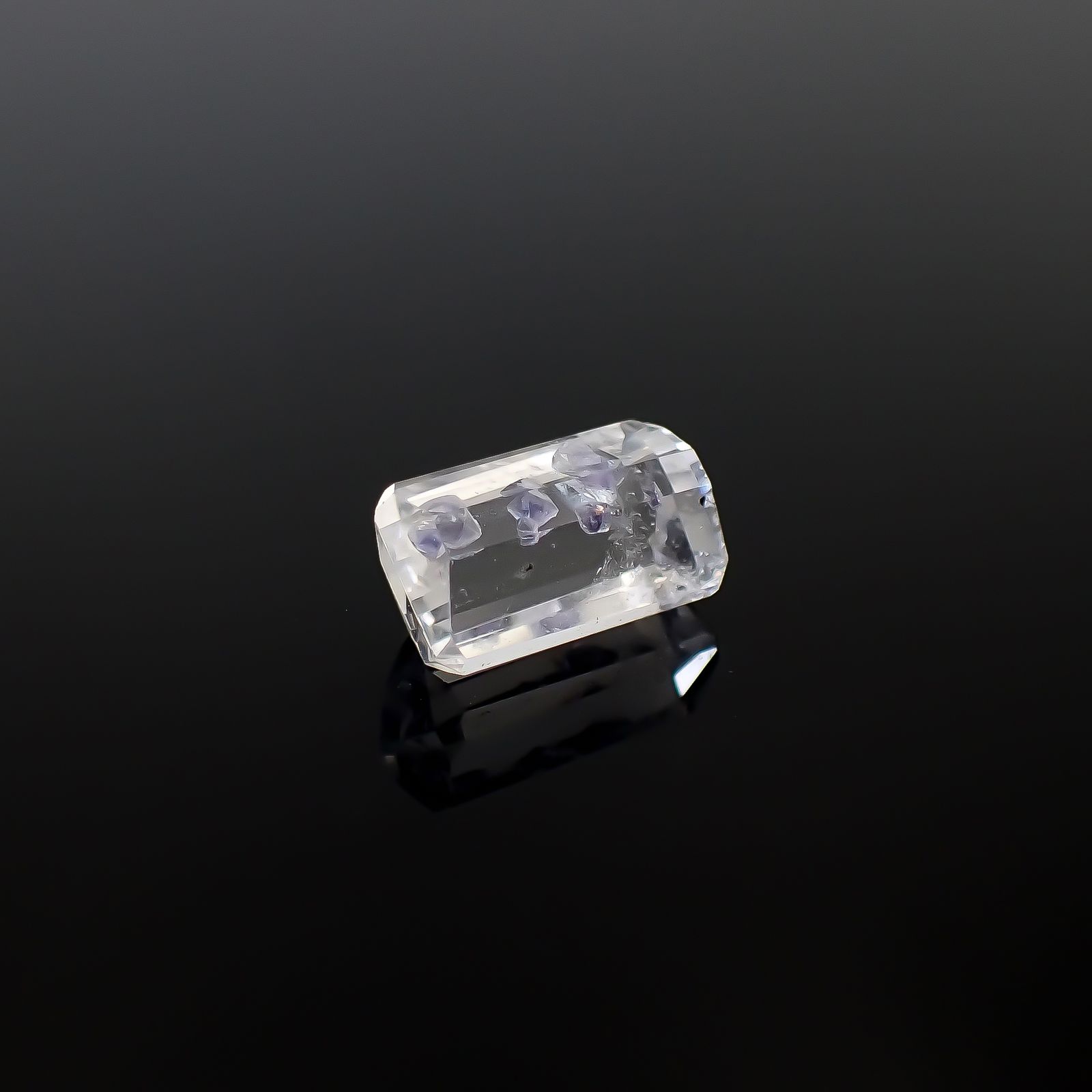 ◇カスタムカット◇フローライトインクォーツ マダガスカル産 4.98ct [250329950]12.5x7.5mm前後