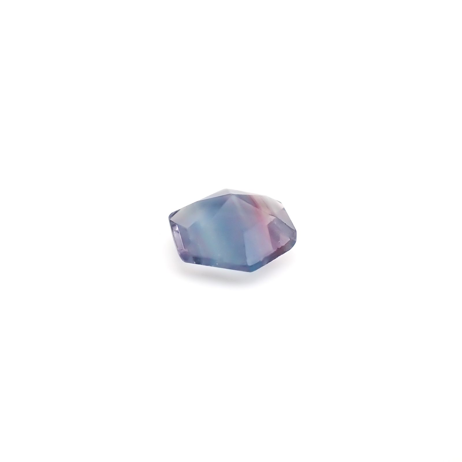 ◇ヘキサゴンカット◇パーティカラーフローライト フルオレッセンス 中国産 2.26ct / 9.4x8.3mm前後 [260932783]