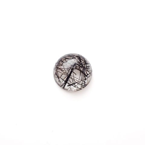 ブラックトルマリンインクォーツ ブラジル産 5.53ct[240427055]11.7x11.7mm前後