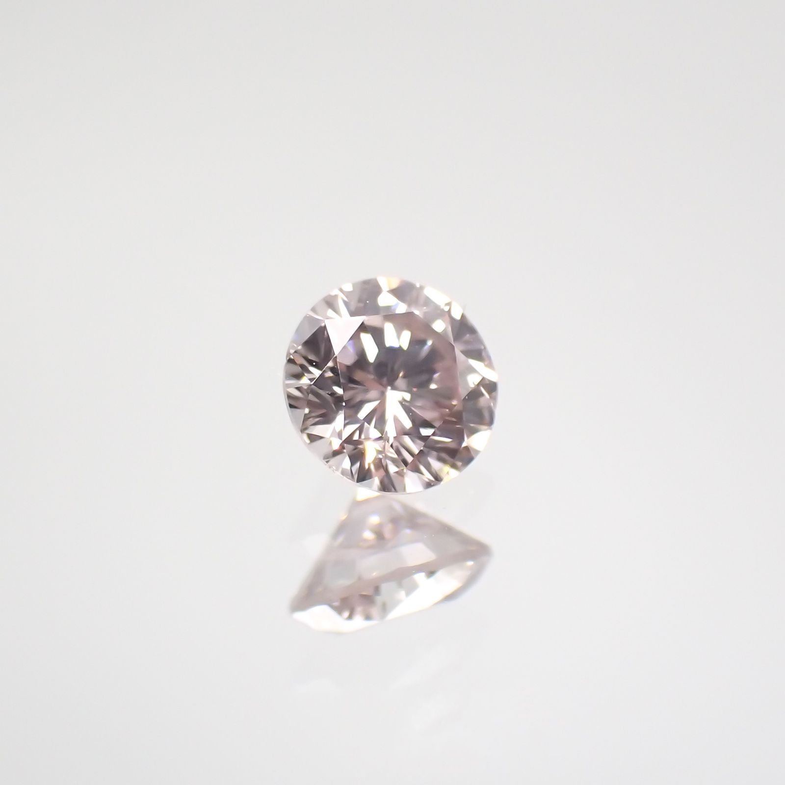 ピンクダイヤモンド SI-2 / VERY LIGHT BROWNISH PINK ソーティング付き 産 ルース 0.25ct[210812230]3.9×3.9mm前後