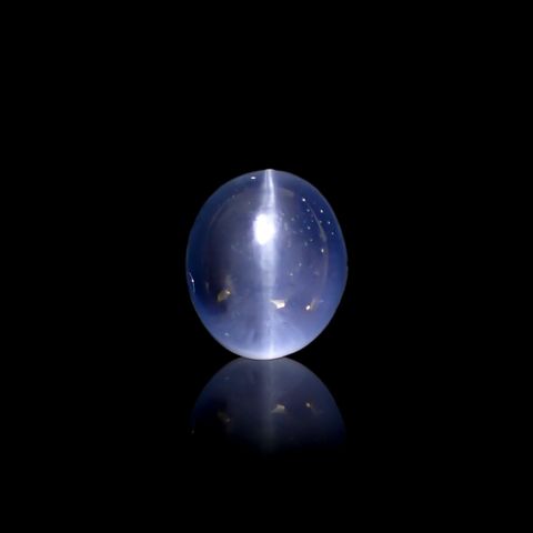 アパタイトキャッツアイ(宝石名ブルー・アパタイト・キャッツアイ)マダガスカル産 2.692ct ソ付(彩珠)[230823102]7.9x6.8mm前後