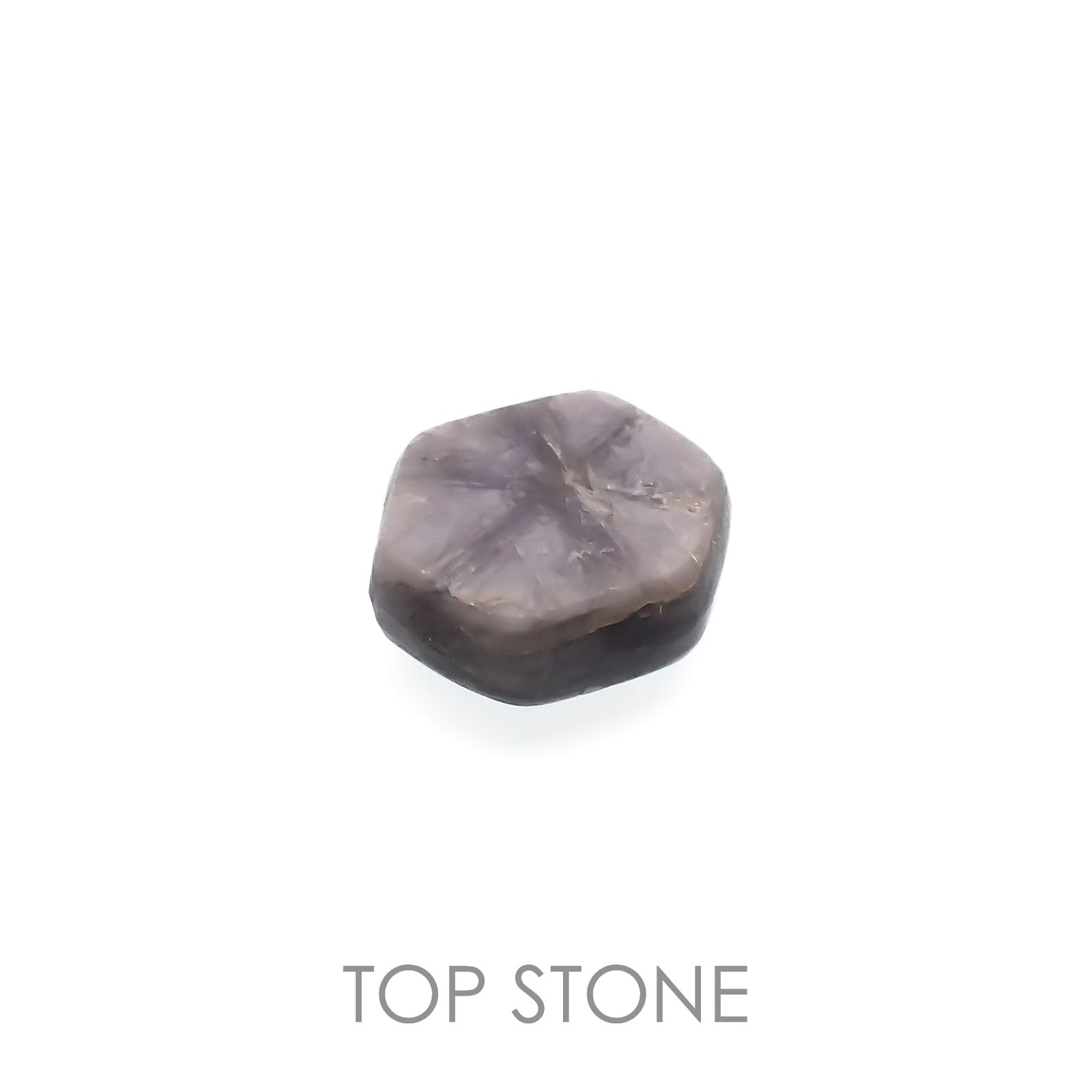 トラピッチェサファイア 原石スライス磨き(宝石名トラピッチェ・サファイア)ミャンマー産 2.47ct 識別済[221119102]7.9x7.3mm前後