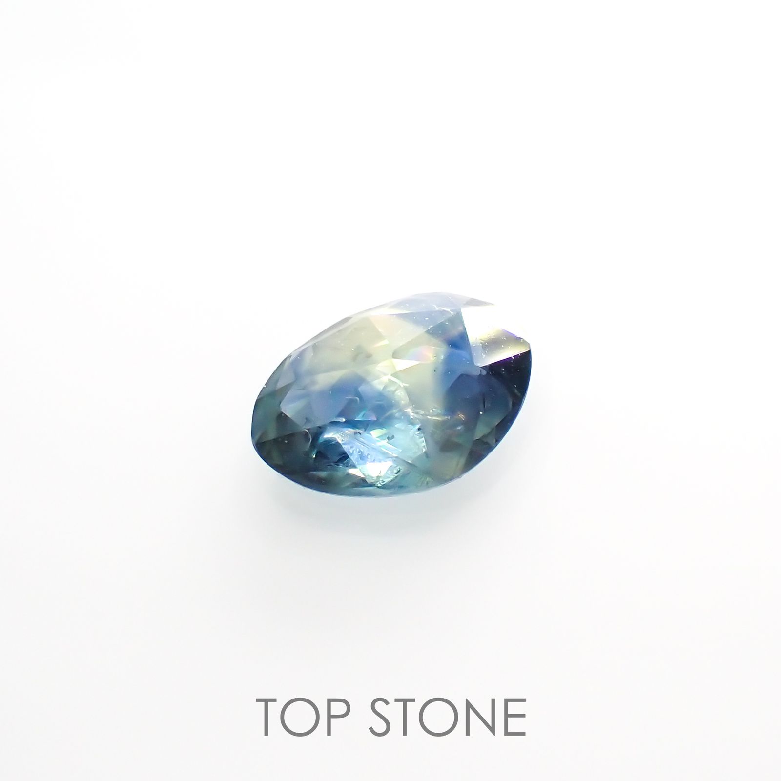 ◇ローズカット◇パーティカラーサファイア(宝石名パーティカラード・サファイア) マダガスカル産 0.91ct 識別済[210913204]7.4×5.6mm前後