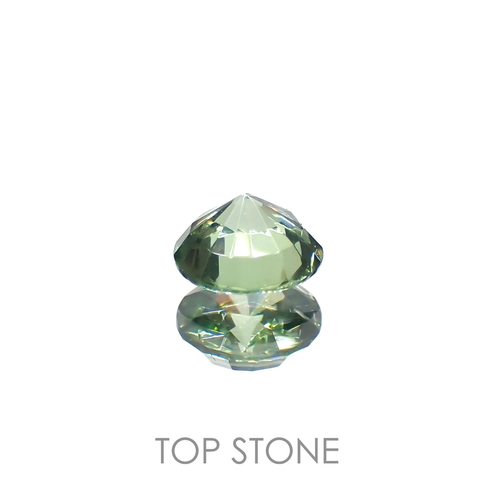 グリーンジルコン(宝石名ジルコン)スリランカ/カンボジア産 0.49ct 識別済[230220686]4.7x4.6mm前後