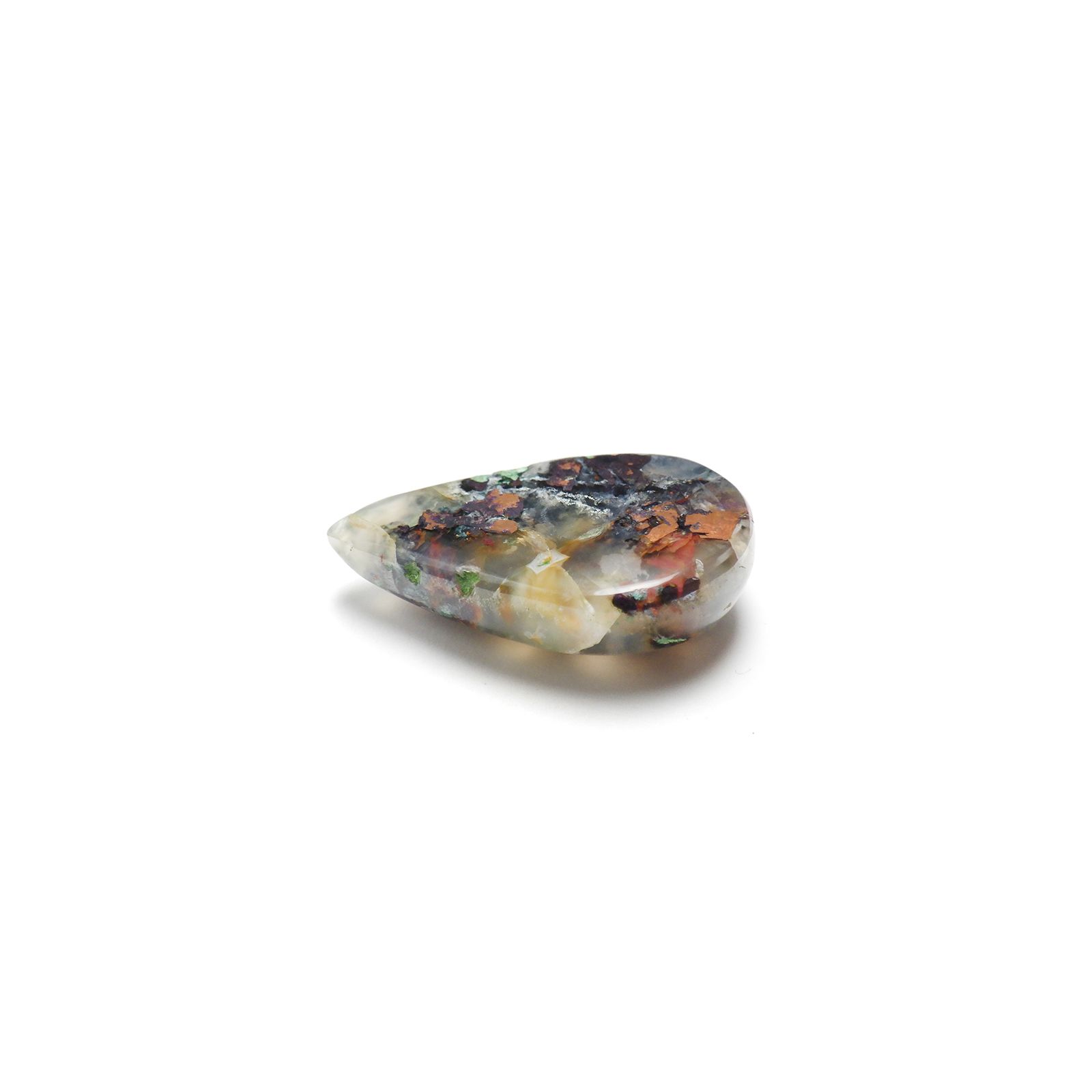 コッパークリソコラインカルセドニー インドネシア産 21.81ct[240125549]23.4x13.9mm前後