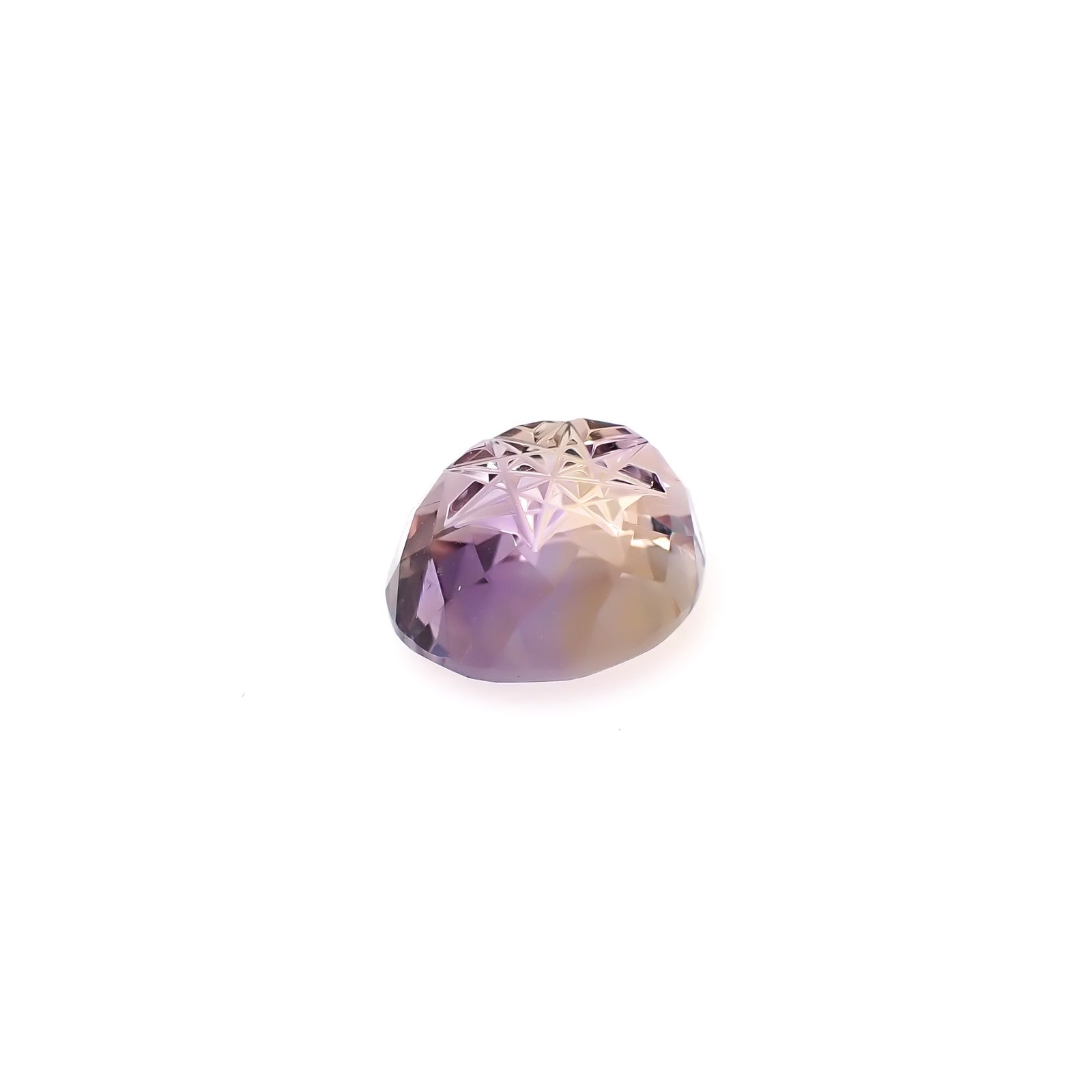 ◇甲州貴石切子Plus Three◇アメトリン カード付き ブラジル産 7.97ct[240628259]13.5x11.5mm前後