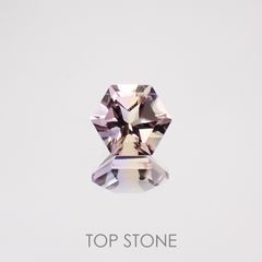 ◇ヘキサゴンカット◇アメトリンSA(宝石名バイカラー・クォーツ/別名アメトリン) ボリビア産 0.96ct 識別済[210611047]6.1×6mm前後