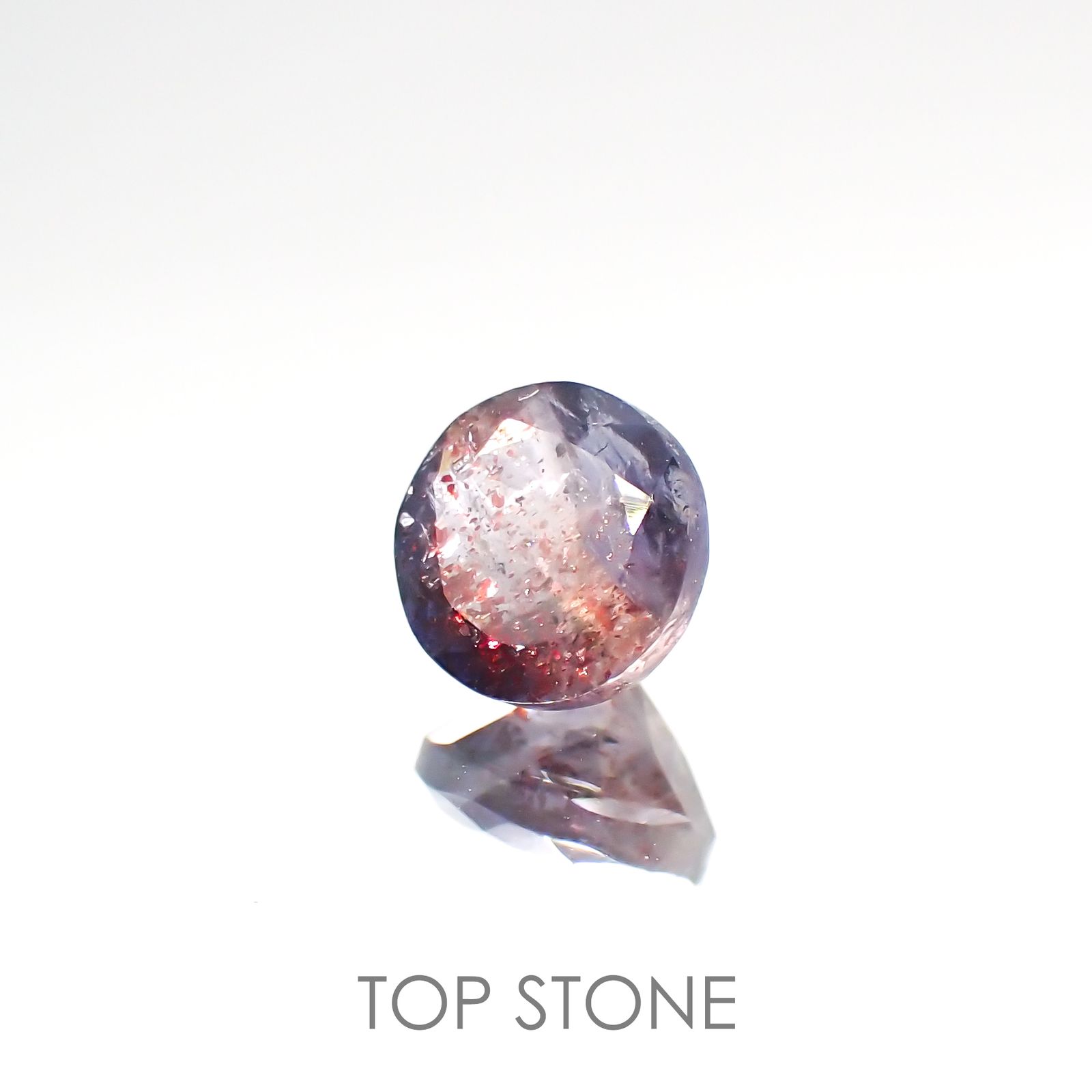 ブラッドショットアイオライト インド産 ルース 0.98ct[201812394]6.3×6.3mm前後