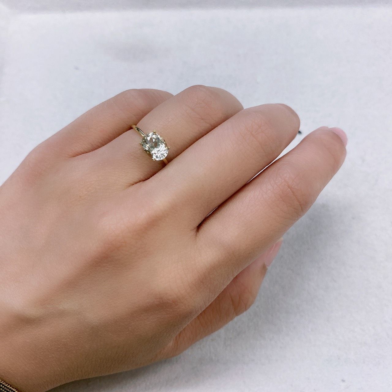 シリマナイト(宝石名シリマナイト) インド産 1.56ct 識別済[210810685]8×6.2mm前後