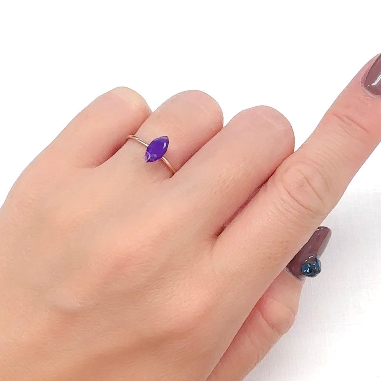 ◇カスタムカット◇スギライト 南アフリカ産 0.68ct[240628373]8.6x4.3mm前後