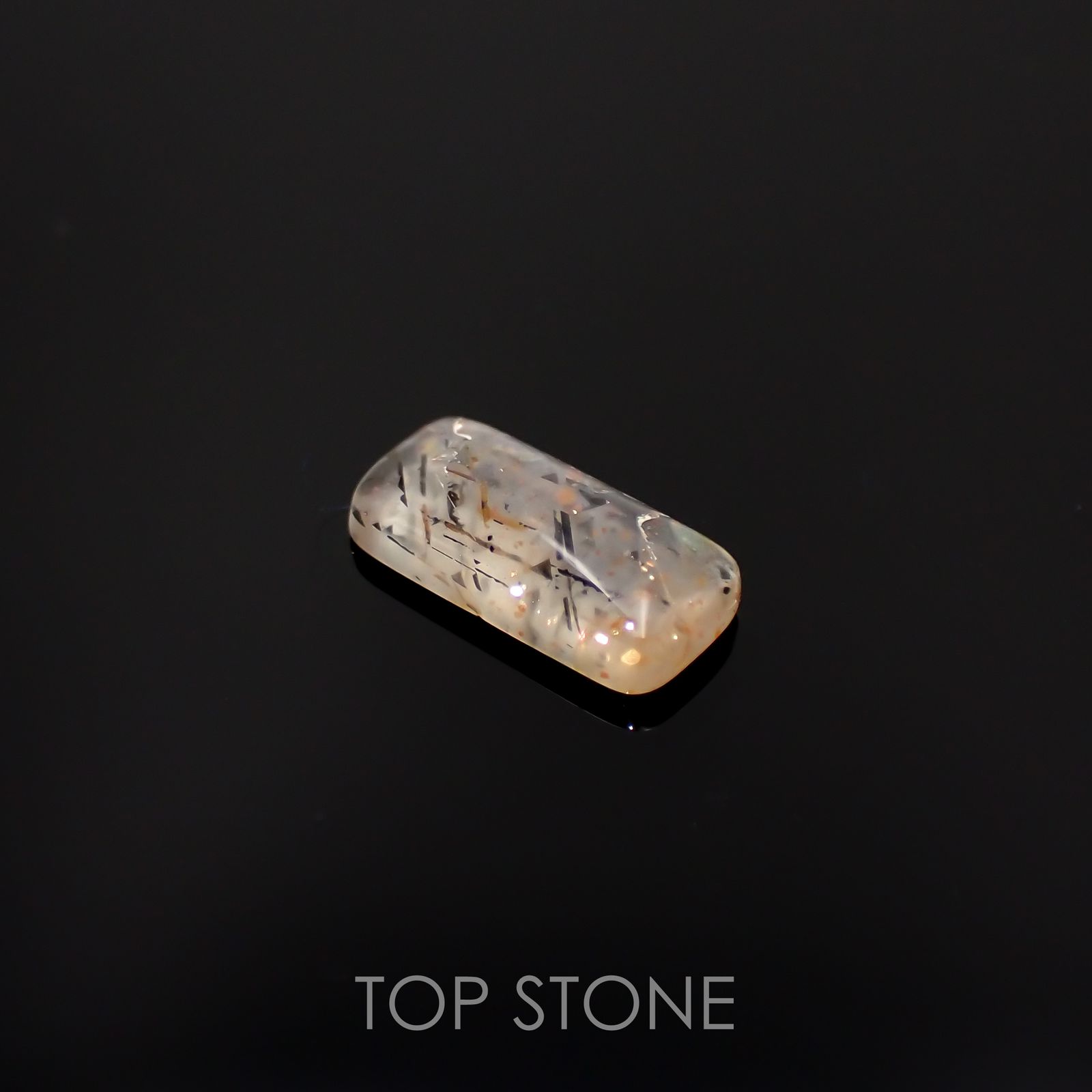 レインボーラティスサンストーン オーストラリア産 1.27ct[230220759]10.6x5.1mm前後