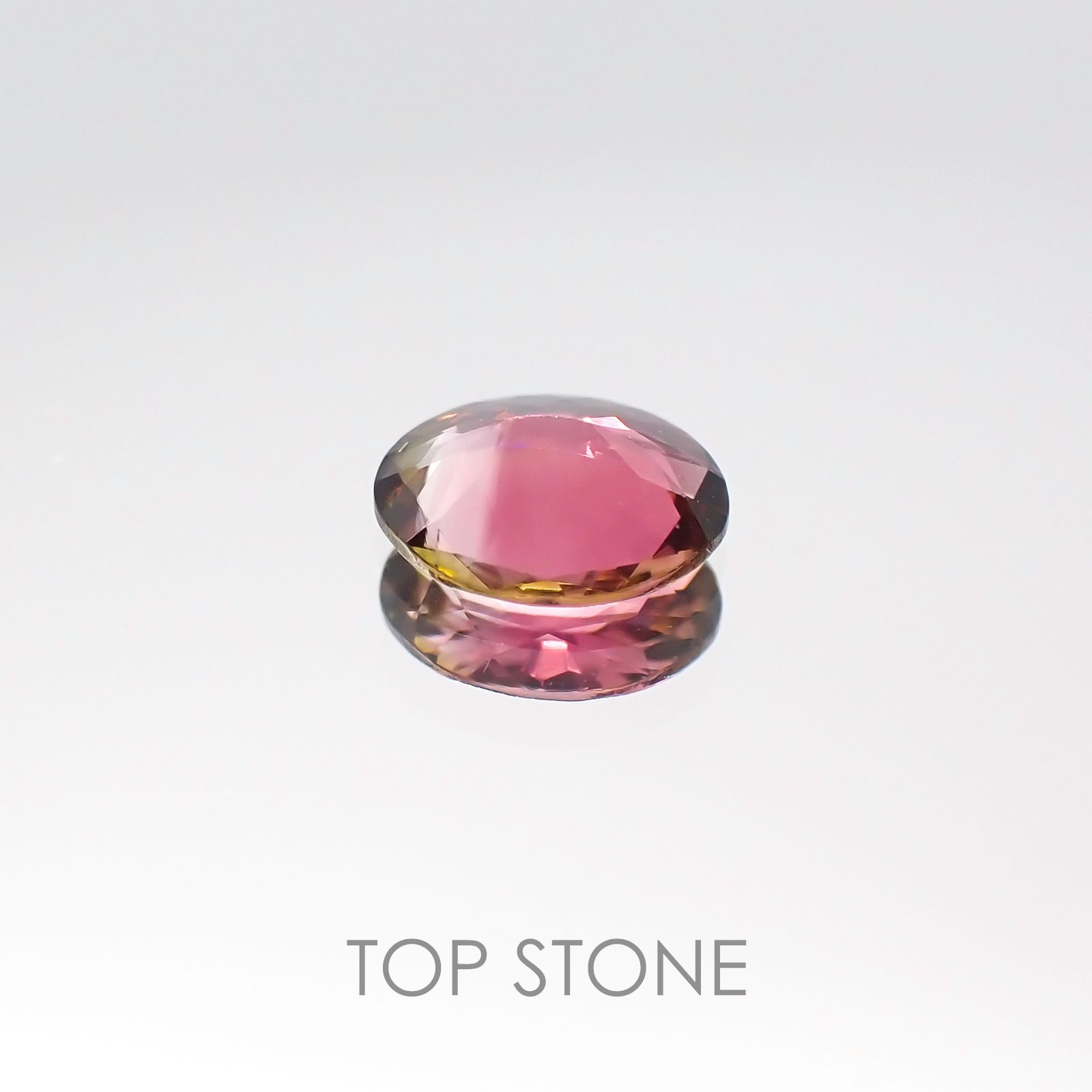 バイカラートルマリン ブラジル産 ルース 0.41ct[20106795]5.8×4.9mm前後