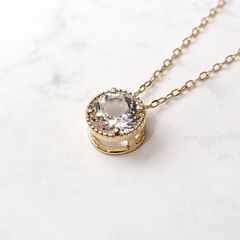 ◇K18 Lumiere（ルミエール）◇ダンビュライト | 一粒石ジュエリー 5mm [チャーム/ペンダントトップ※チェーン別売り]