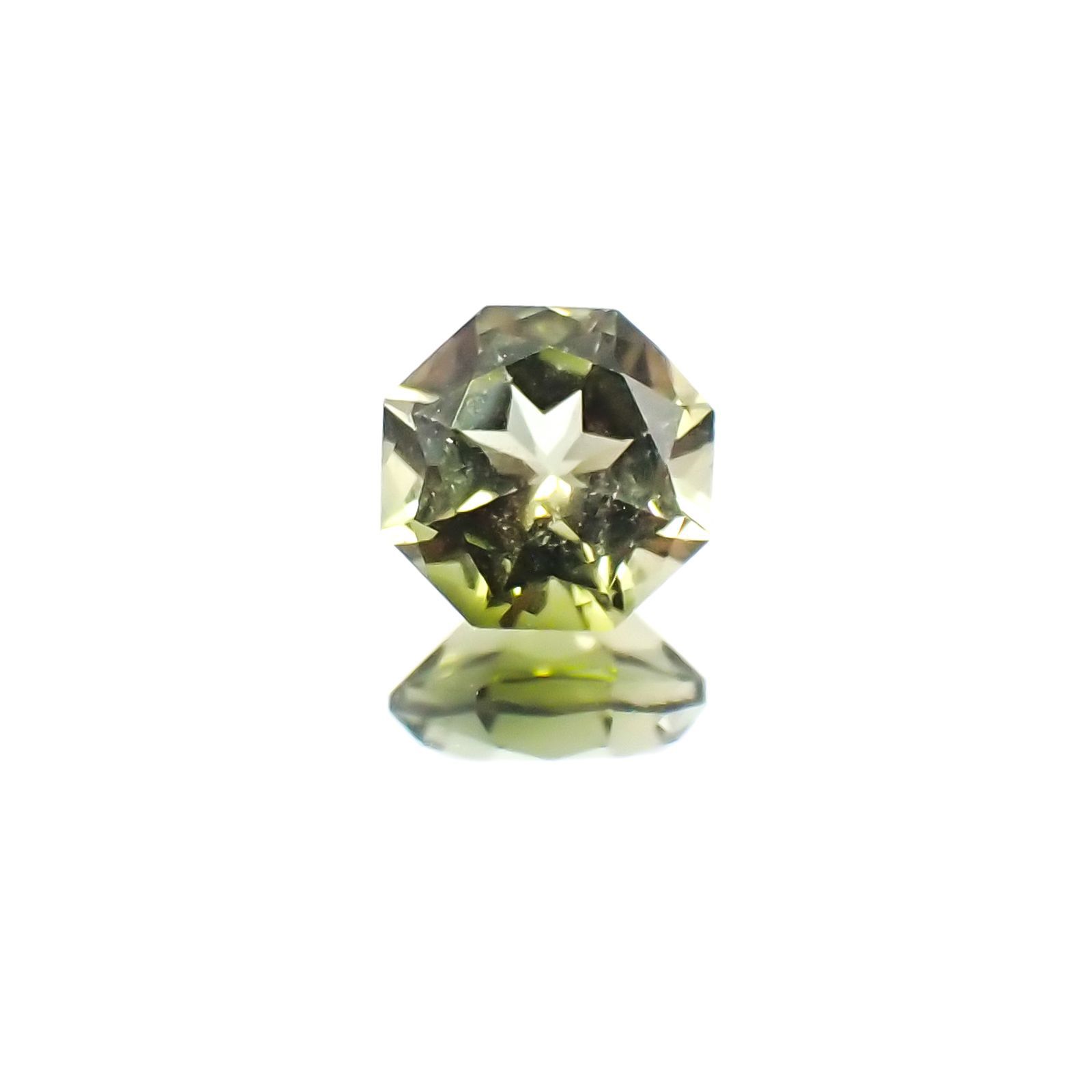 ◇オクタゴンカット◇グリーントルマリン SA(宝石名グリーン・トルマリン)ブラジル産 0.55ct 識別済[231124198]5.1x5.1mm前後