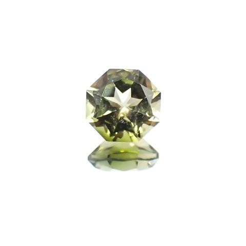 ◇オクタゴンカット◇グリーントルマリン SA(宝石名グリーン・トルマリン)ブラジル産 0.55ct 識別済[231124198]5.1x5.1mm前後