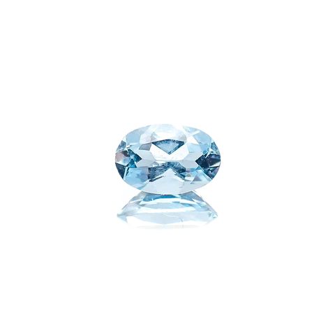 アクアマリン サンタマリアカラー(宝石名アクアマリン)モザンビーク産 識別済 0.37ct / 6.1x4mm前後 [260617251]