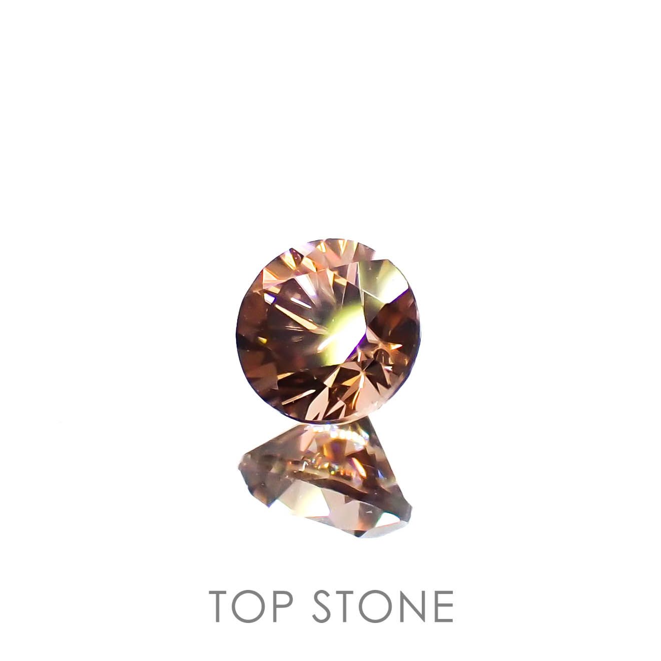 オレンジジルコン(宝石名ジルコン)スリランカ/カンボジア産 0.45ct 識別済[230321002]4x4mm前後