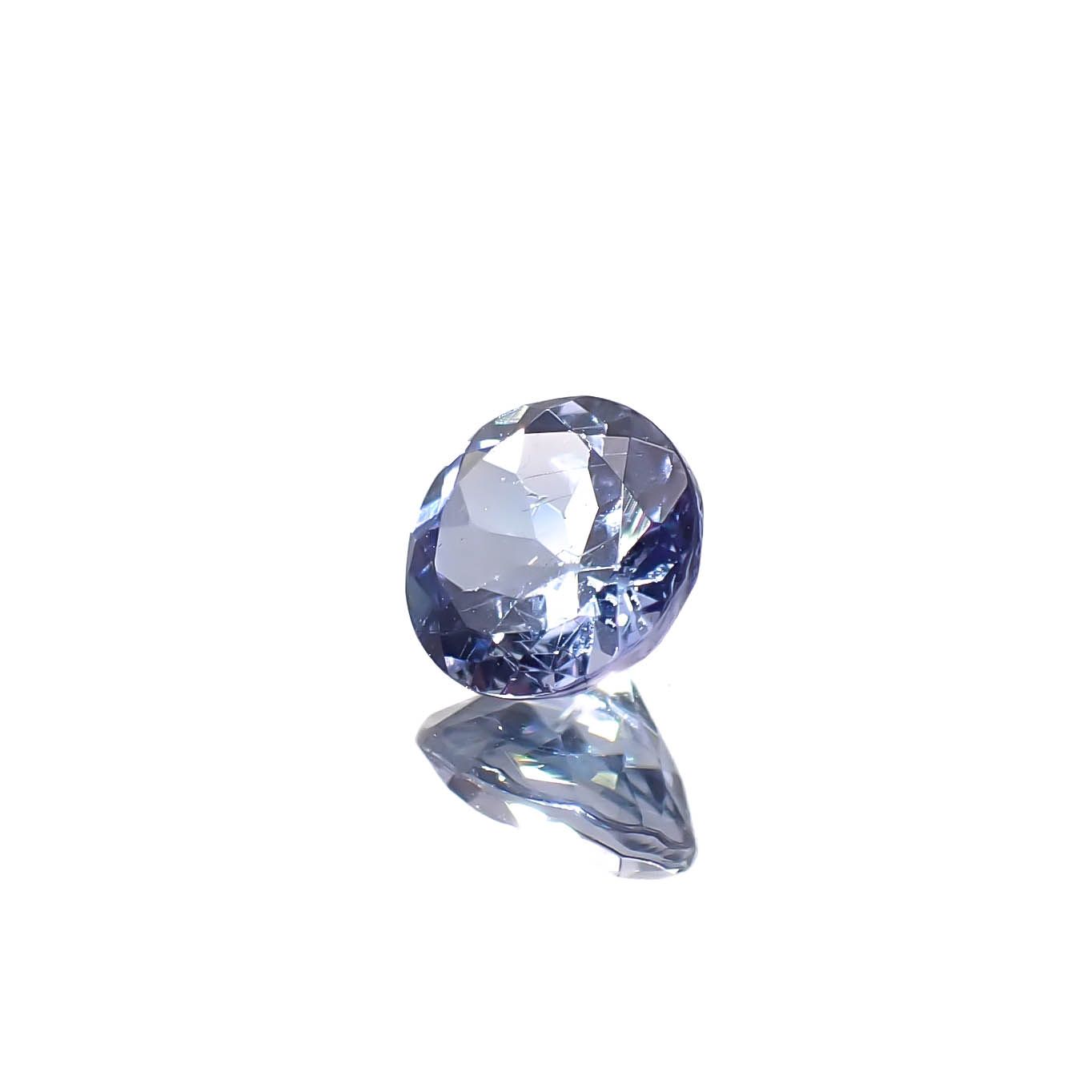 バイカラータンザナイト(宝石名ゾイサイト)タンザニア産 0.58ct 識別済[240828608]5.1x5.1mm前後