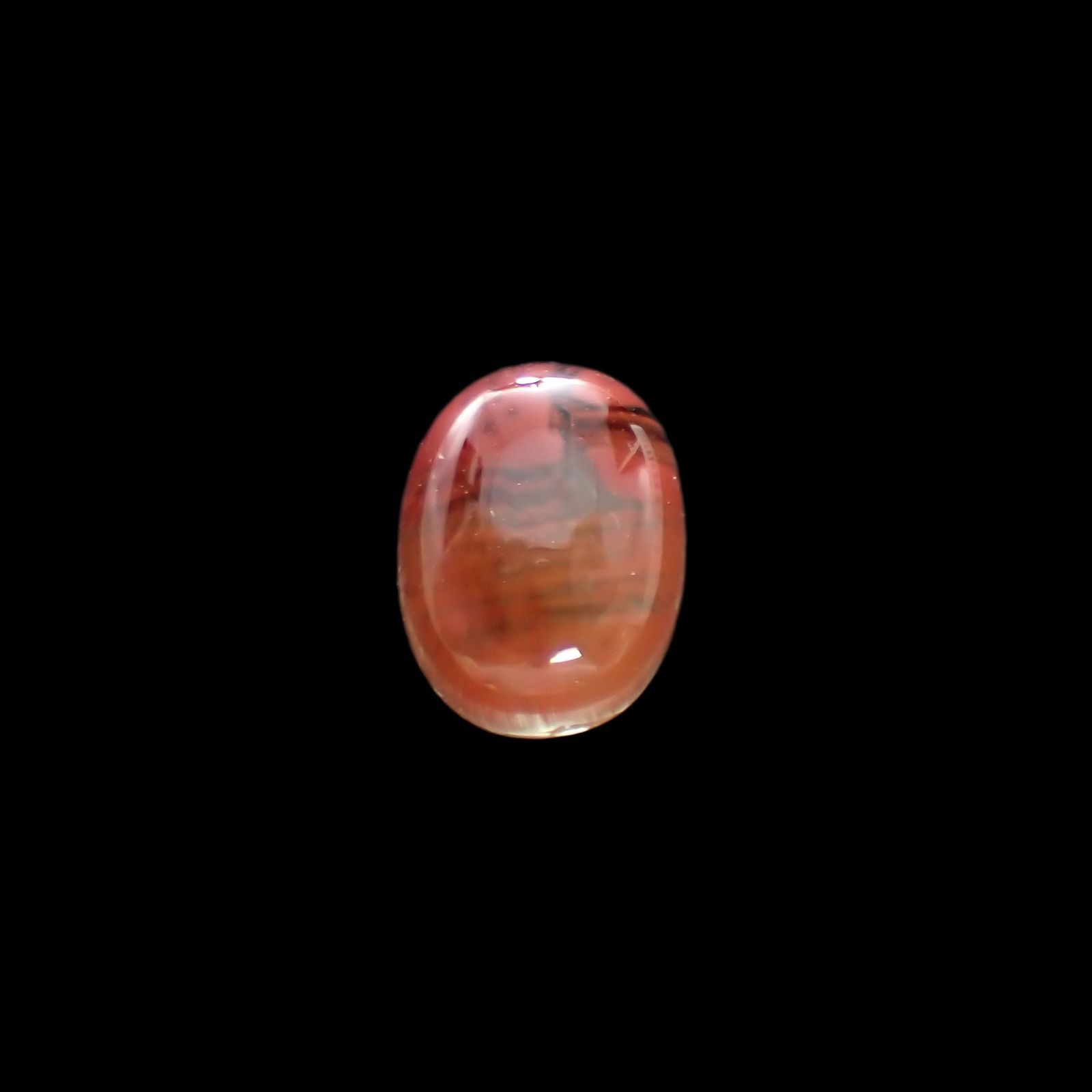 バイカラーアンデシン(宝石名アンデシン)チベット産 識別済 2.86ct / 9.3x7.2mm前後 [220114690]