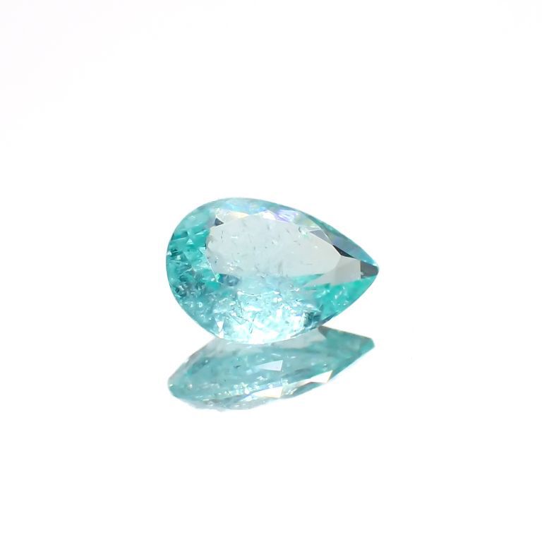 パライバトルマリン(宝石名トルマリン/別名パライバ・トルマリン)ブラジル・キントス鉱山産 0.514ct ソ付(宝貴協)[221018832]6.8x5mm前後