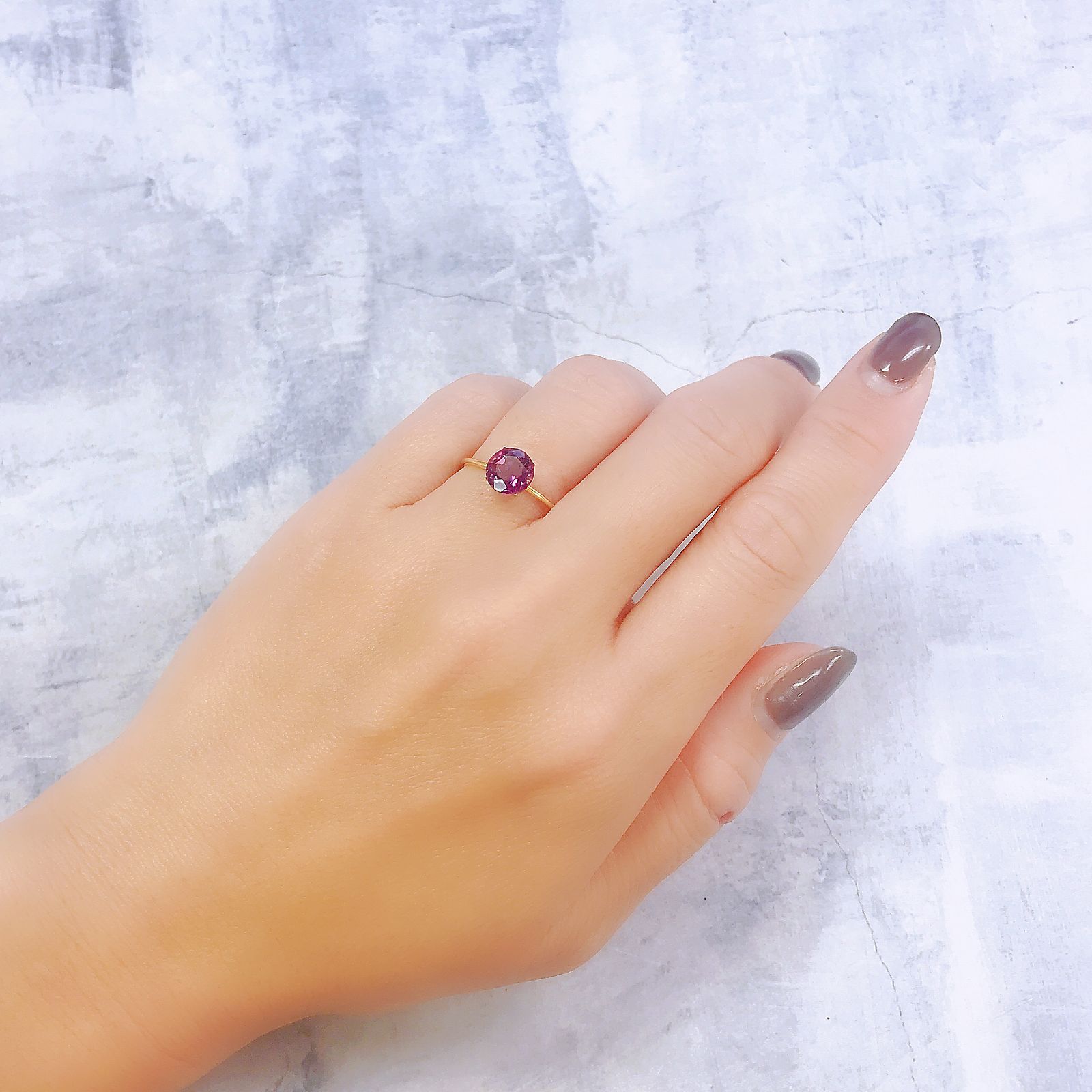 ピンクパープルフローライト 中国産 1.49ct[221018447]7.1x7.1mm前後