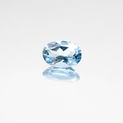 アクアマリン サンタマリアカラー(宝石名アクアマリン)モザンビーク産 0.45ct 識別済[230622262]6.1x4.2mm前後