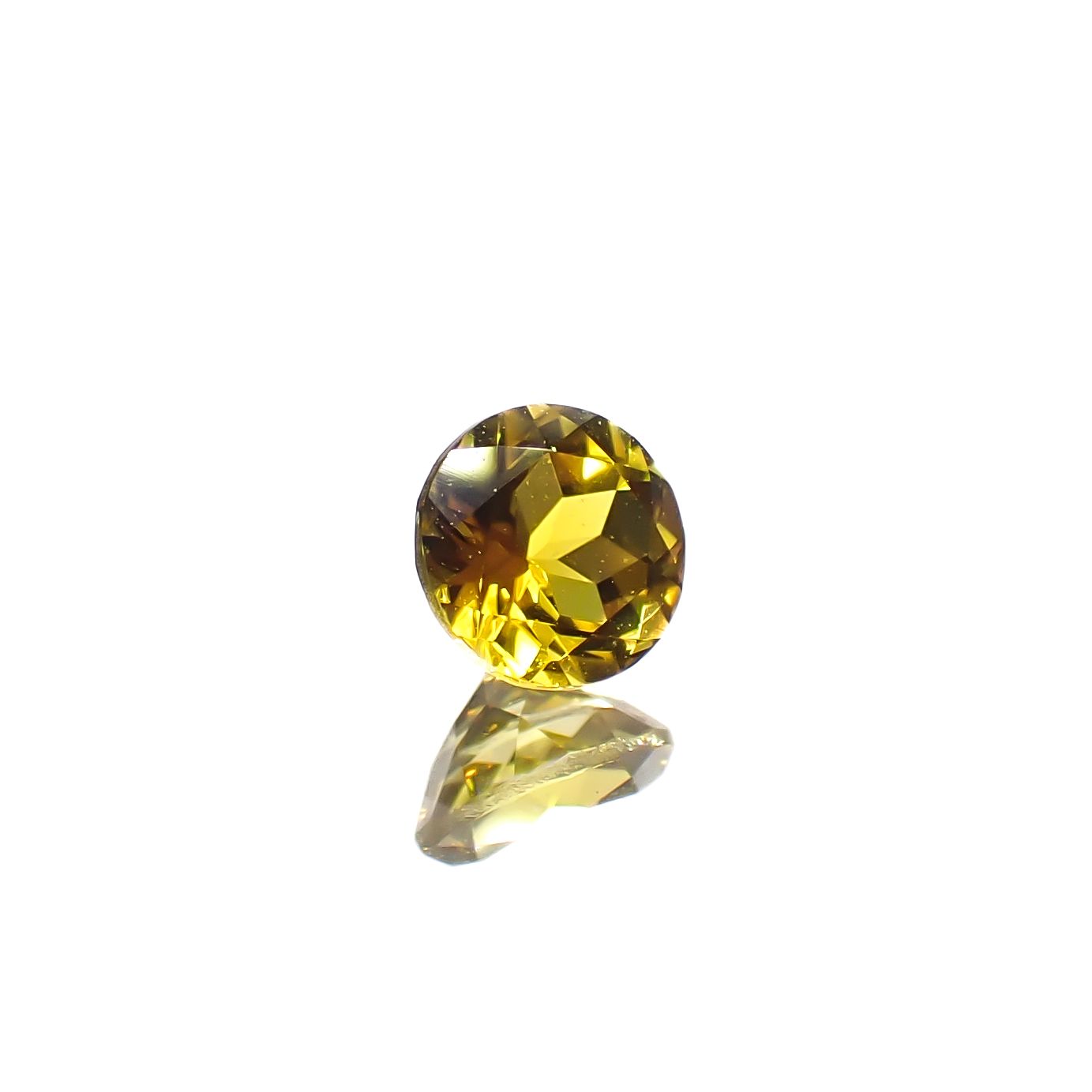 カナリートルマリン ザンビア・カナリー鉱山産 0.24ct[240527815]3.8x3.8mm前後