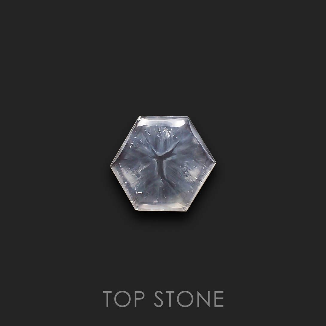 トラピッチェクォーツ 偏光板2枚付き コロンビア・ボヤカ産 37.15ct[230220810]26.9x25.5mm前後