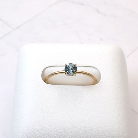 リング空枠：石留め▶サファイア（お客様製作例）