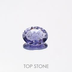 アイオライトサンストーン(宝石名アベンチュリン・アイオライト) インド/ブラジル産 0.68ct 識別済[210611099]7.4×5.5mm前後