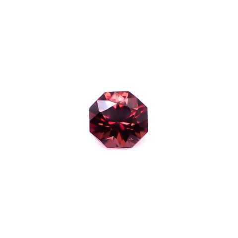 ◇オクタゴンカット◇レッドジルコン(宝石名ジルコン)スリランカ/カンボジア産 識別済 0.73ct / 5x4.9mm前後 [260732552]
