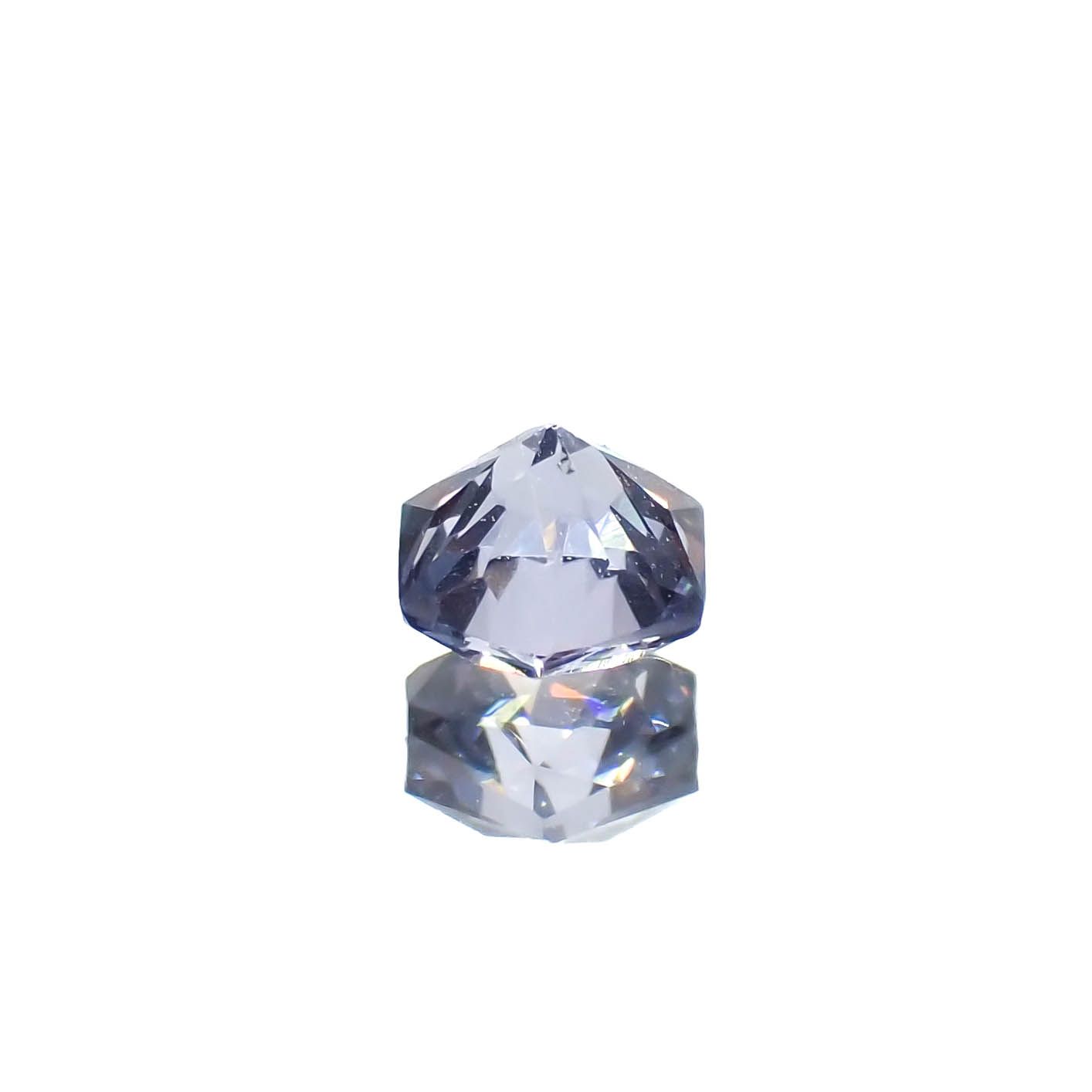 ◇ヘキサゴンカット◇バイオレットスピネル(宝石名スピネル)ビルマ/マダガスカル産 0.37ct 識別済[230220668]3.9x3.9mm前後