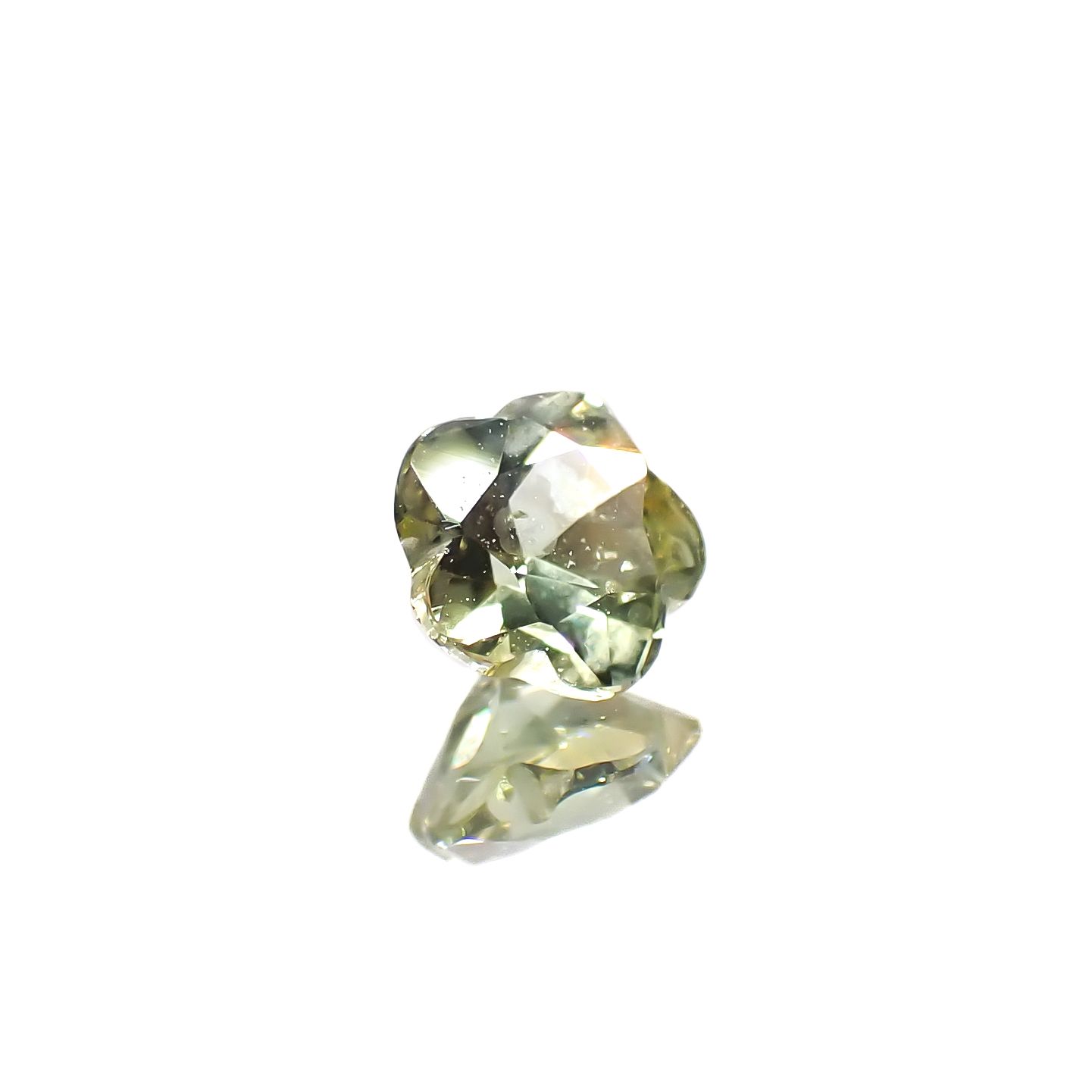 ◇カスタム・フラワーカット◇バイカラーサファイア スリランカ/マダガスカル産 0.36ct[240929077]4.3x4.3mm前後