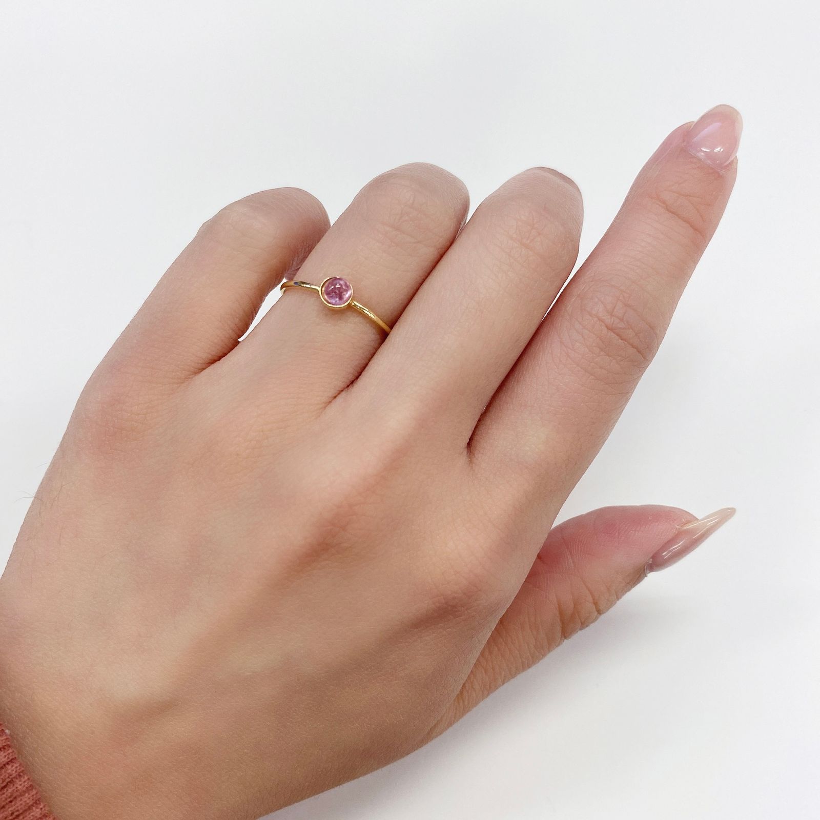 ペツォッタイト(ラズベリル) マダガスカル産 ルース 0.28ct[210511129]3.8×3.8mm前後