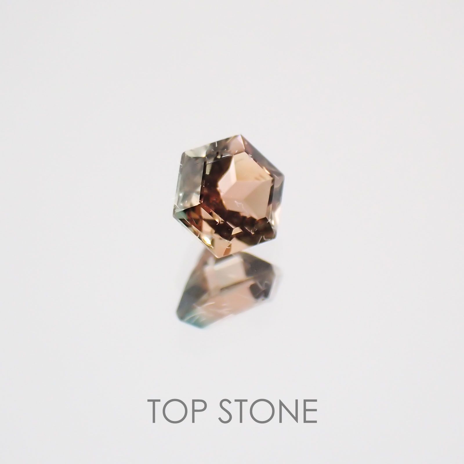 ◇ヘキサゴンカット◇バイカラートルマリンSA ブラジル・アフリカ産 ルース 0.16ct[21019150]3×3mm前後
