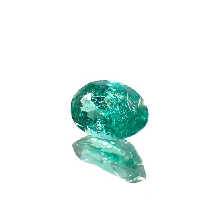 パライバトルマリン(宝石名トルマリン/別名パライバ・トルマリン)ブラジル・キントス鉱山産 0.362ct ソ付(宝貴協)[221018732]5.5x3.7mm前後