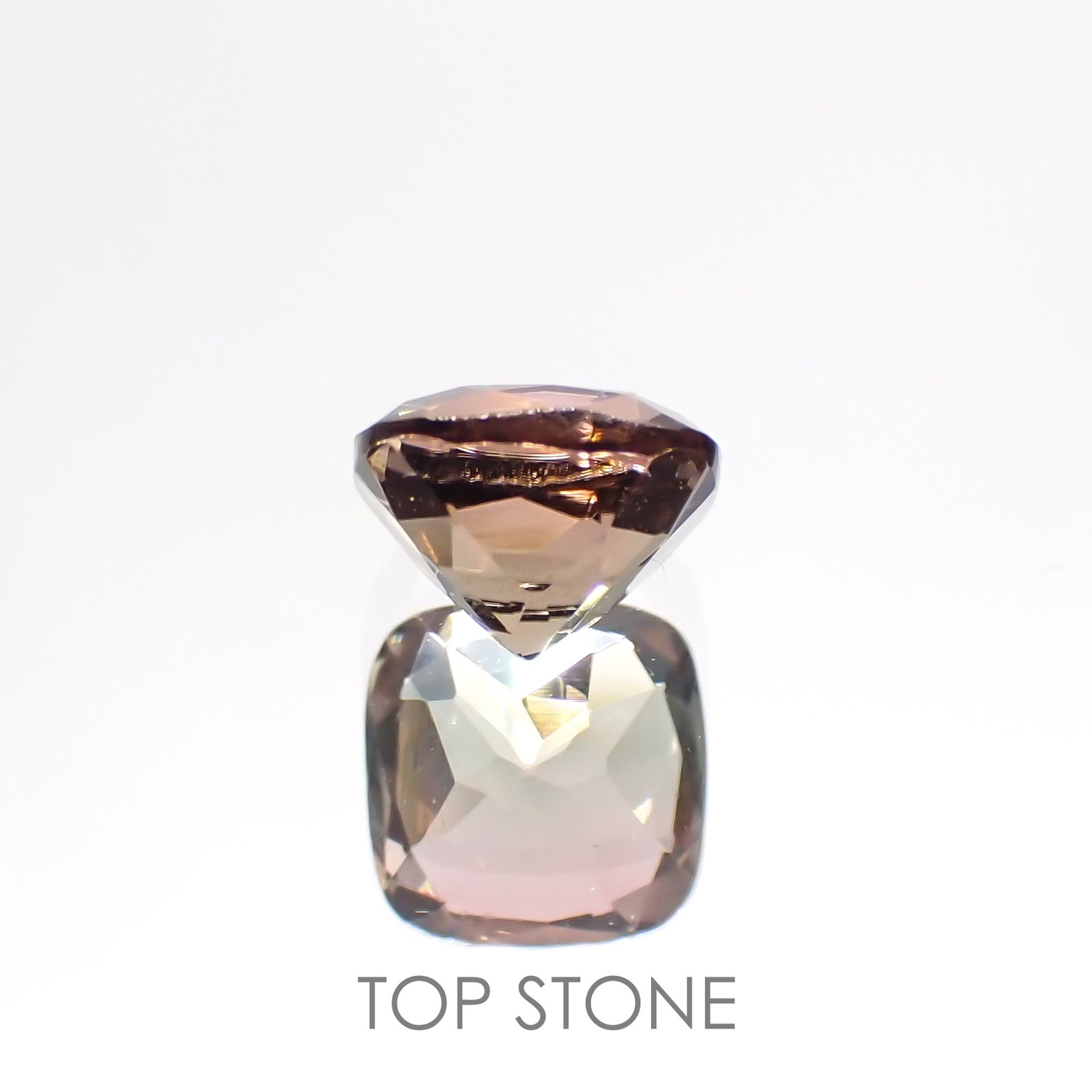 バイカラートルマリン(宝石名バイカラー・トルマリン) コンゴ民主共和国産 1.281ct ソ付(彩珠)[211013609]6.5×6.5mm前後