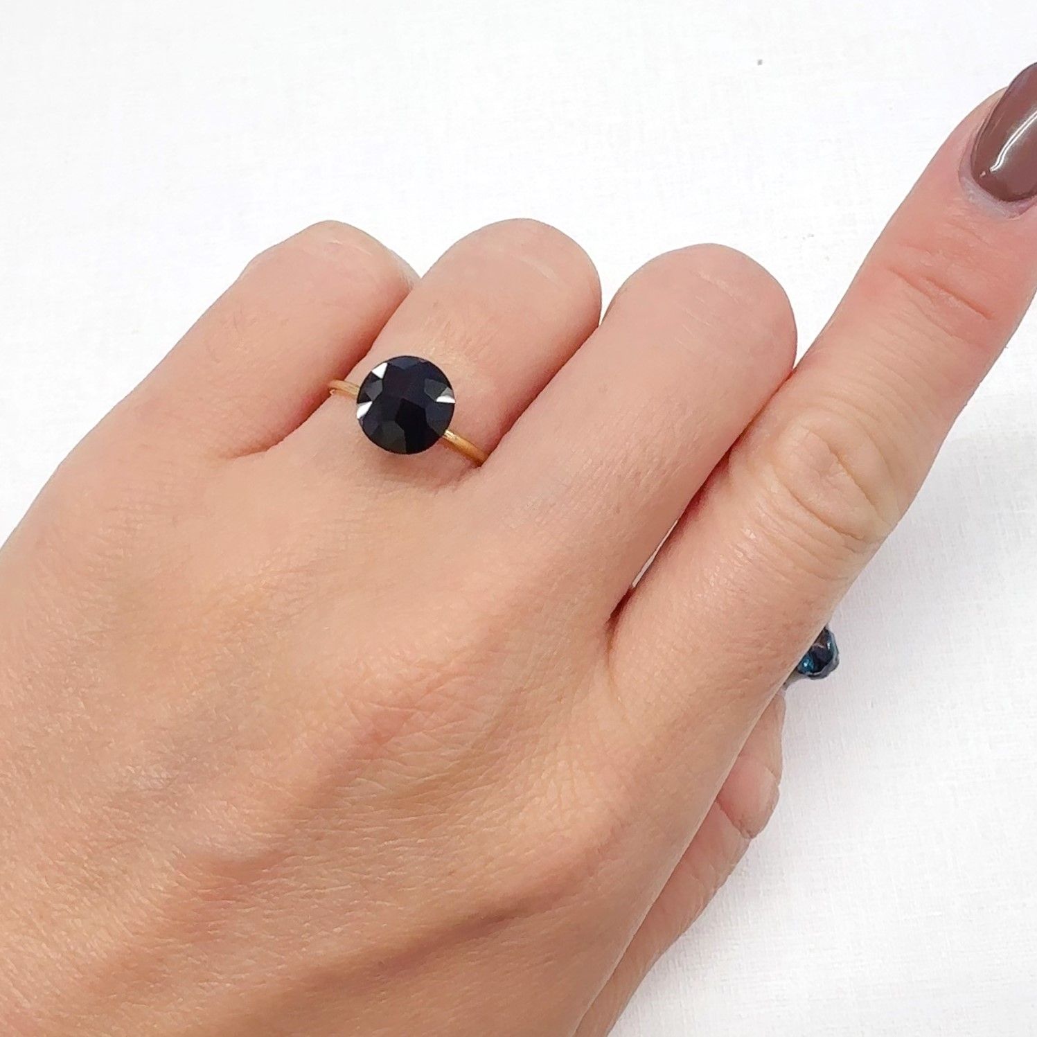 ◇カスタムカット◇モリオン チベット産 2.35ct[240427368]8.6x8.5mm前後