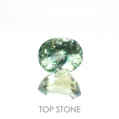 グリーンアパタイト(宝石名アパタイト) マダガスカル産 2.15ct 識別済[20106873]8.1×6.6mm前後
